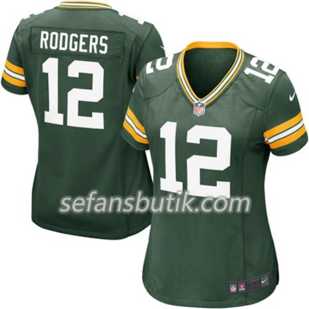 Green Bay Packers Tröjor Aaron Rodgers 12 Nike Grön - Dame Green Bay Packers Tröjor Aaron Rodgers 12 Nike Grön - Dame